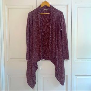 Lucky Brand Marbled Maroon Cardigan